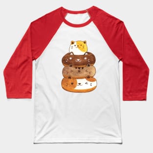 Cat Donuts Baseball T-Shirt